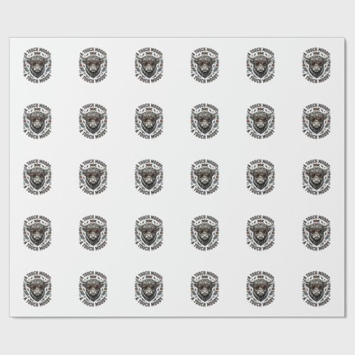 Moody Cow Shirt Vintage Engraving Farm Animal Wrapping Paper
