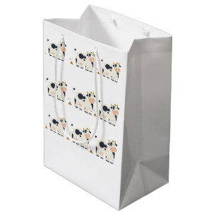 “Moody Cow” Wrapping Paper Medium Gift Bag