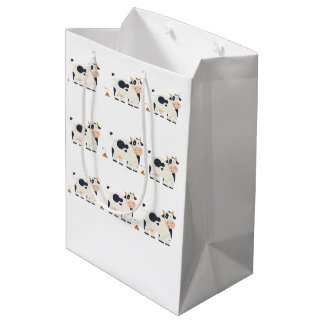 “Moody Cow” Wrapping Paper Medium Gift Bag
