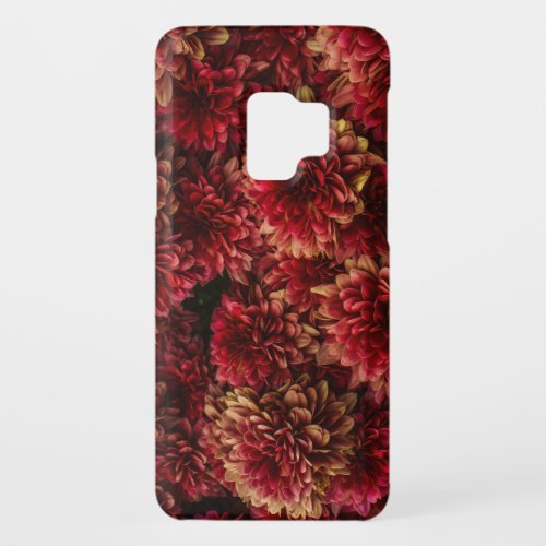 Moody Dahlia Flowers Dark Texture Case_Mate Samsung Galaxy S9 Case