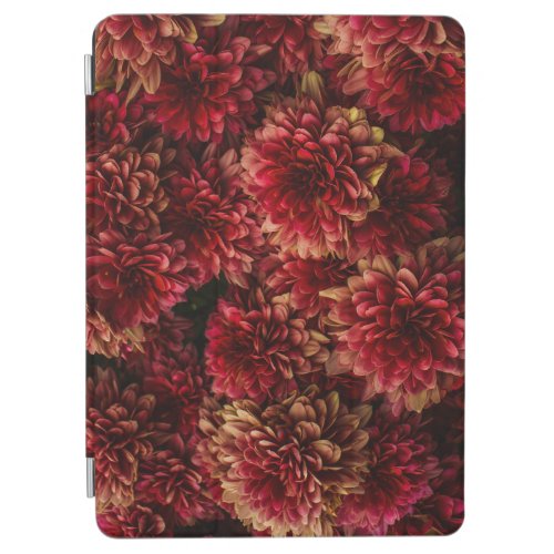 Moody Dahlia Flowers Dark Texture iPad Air Cover