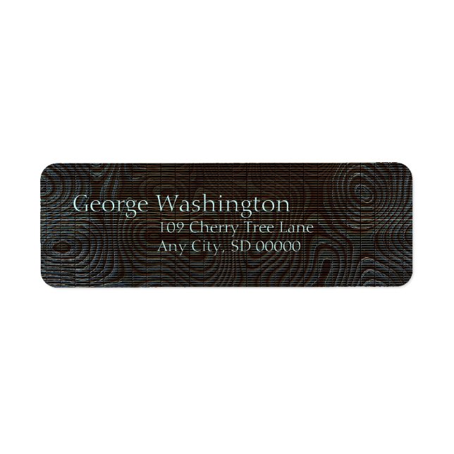 Moody Dark Abstract Pattern Label (Front)