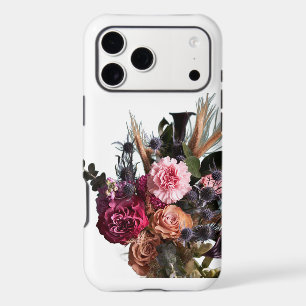 Moody Dark Botanical Floral Bouquet with Burgundy iPhone 17 Pro Max Case