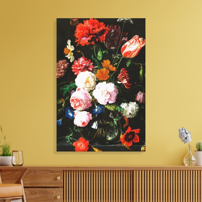 Moody Dark Floral Botanical Fine Art Print (Insitu(LivingRoom))