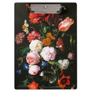 Moody Dark Floral Botanical Fine Art Print Clipboard