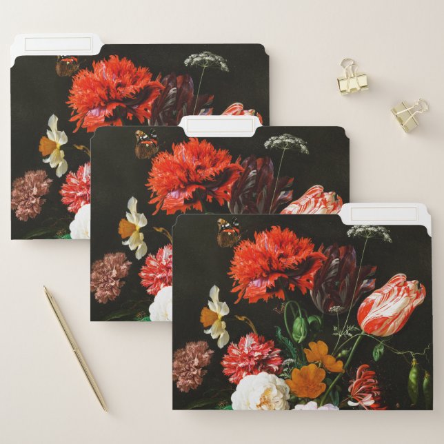 Moody Dark Floral Botanical Fine Art Print File Folder (Set)