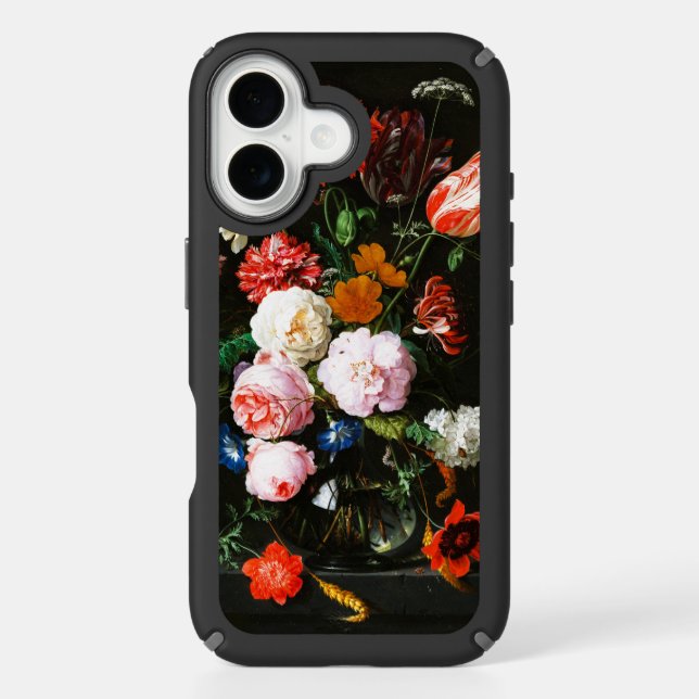 Moody Dark Floral Botanical Fine Art Print Speck iPhone Case (Front)