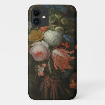 Moody Dark Floral Vintage Art iPhone / iPad case