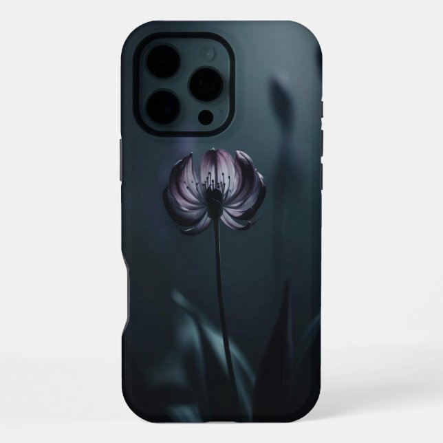 Moody Dark Flower Phone Case (Back)