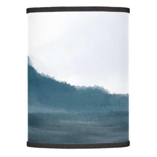 Moody Dark Ocean Waves Under Overcast Sky Painting Lamp Shade