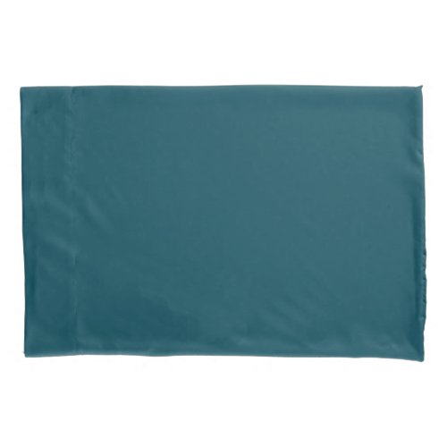 Moody Dark Teal Forest Green Solid Color Pillow Case