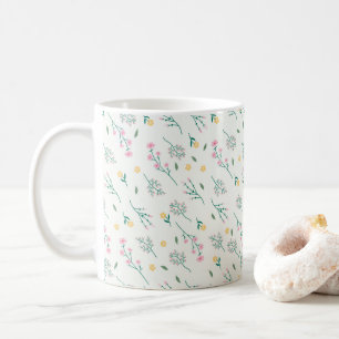 Moody Dark Victorian Botanical Floral Pattern Coffee Mug