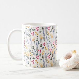 Moody Dark Victorian Botanical Floral Pattern Coffee Mug