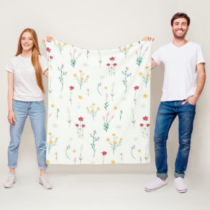 Moody Dark Victorian Botanical Floral Pattern Fleece Blanket