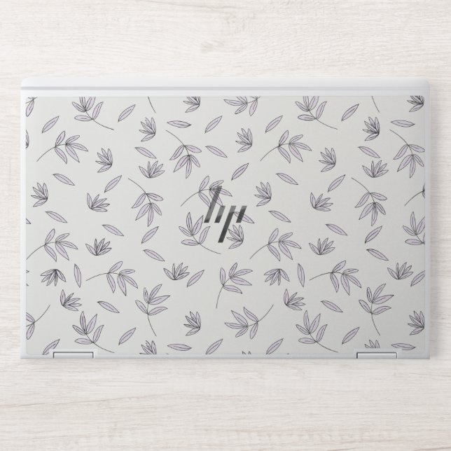 Moody Dark Victorian Botanical Floral Pattern HP Laptop Skin (Front)