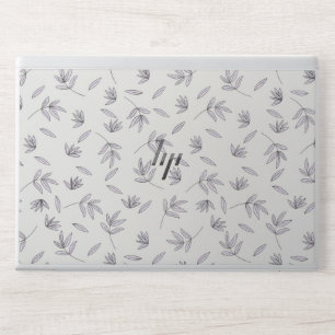 Moody Dark Victorian Botanical Floral Pattern HP Laptop Skin