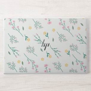 Moody Dark Victorian Botanical Floral Pattern HP Laptop Skin