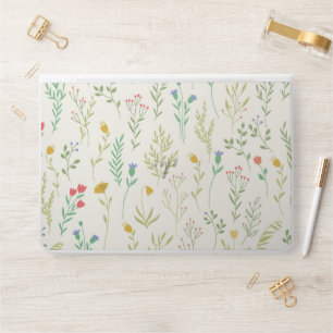Moody Dark Victorian Botanical Floral Pattern HP Laptop Skin