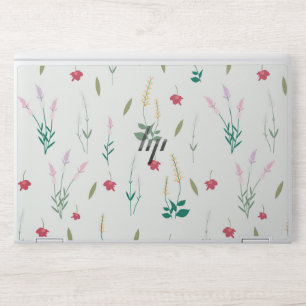 Moody Dark Victorian Botanical Floral Pattern HP Laptop Skin