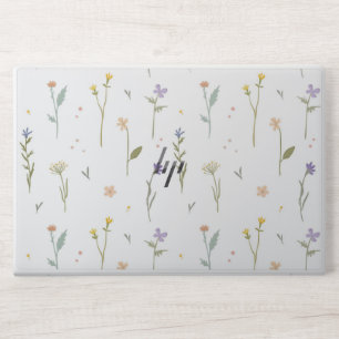 Moody Dark Victorian Botanical Floral Pattern HP Laptop Skin