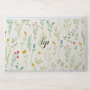 Moody Dark Victorian Botanical Floral Pattern HP Laptop Skin