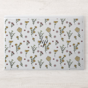 Moody Dark Victorian Botanical Floral Pattern HP Laptop Skin