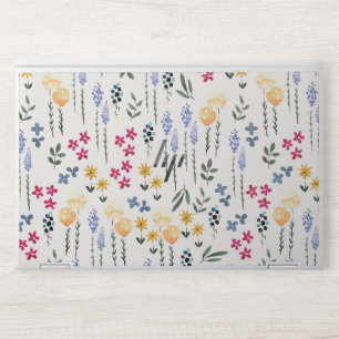 Moody Dark Victorian Botanical Floral Pattern HP Laptop Skin