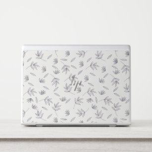 Moody Dark Victorian Botanical Floral Pattern HP Laptop Skin