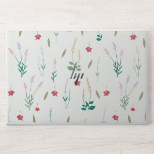 Moody Dark Victorian Botanical Floral Pattern HP Laptop Skin