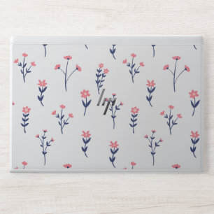 Moody Dark Victorian Botanical Floral Pattern HP Laptop Skin