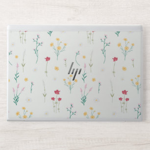 Moody Dark Victorian Botanical Floral Pattern HP Laptop Skin