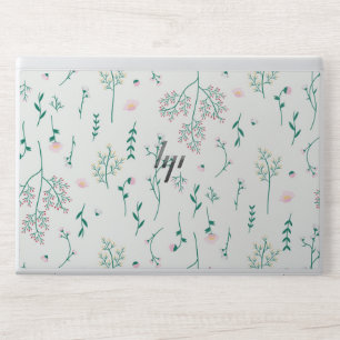 Moody Dark Victorian Botanical Floral Pattern HP Laptop Skin