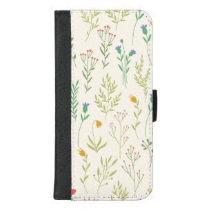 Moody Dark Victorian Botanical Floral Pattern iPhone 8/7 Plus Wallet Case