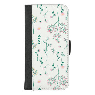 Moody Dark Victorian Botanical Floral Pattern iPhone 8/7 Plus Wallet Case