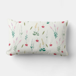 Moody Dark Victorian Botanical Floral Pattern Lumbar Pillow