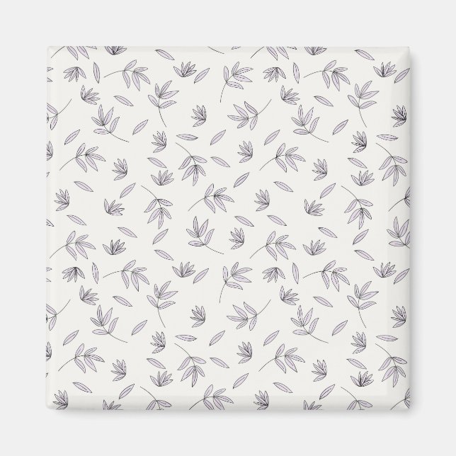 Moody Dark Victorian Botanical Floral Pattern Magnet (Front)