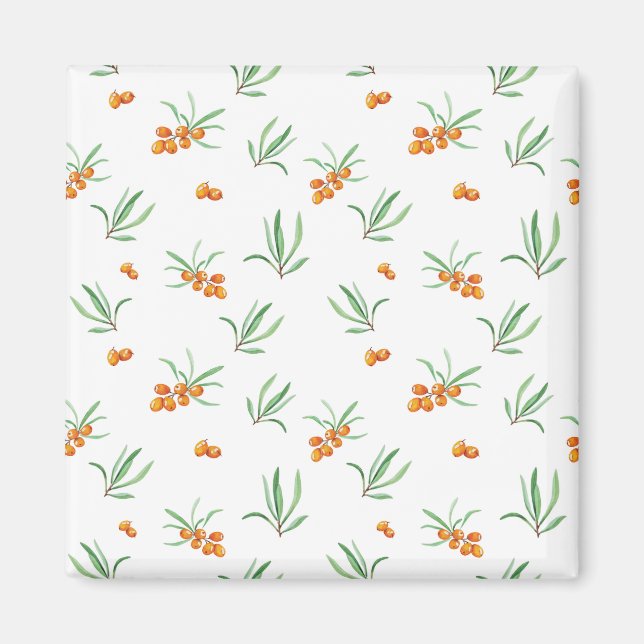 Moody Dark Victorian Botanical Floral Pattern Magnet (Front)