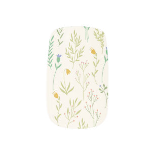 Moody Dark Victorian Botanical Floral Pattern Minx Nail Art