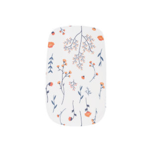 Moody Dark Victorian Botanical Floral Pattern Minx Nail Art