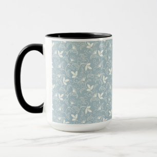 Moody Dark Victorian Botanical Floral Pattern Mug