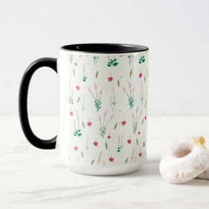 Moody Dark Victorian Botanical Floral Pattern Mug