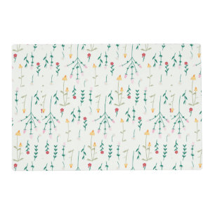 Moody Dark Victorian Botanical Floral Pattern Placemat