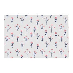 Moody Dark Victorian Botanical Floral Pattern Placemat
