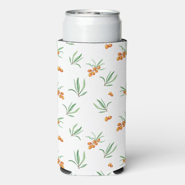 Moody Dark Victorian Botanical Floral Pattern Seltzer Can Cooler (Seltzer Back)