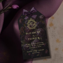 Moody Dark Victorian Lace Crest Dark Peony Wedding
