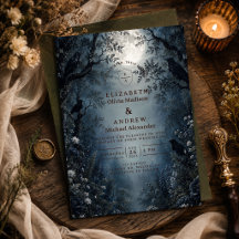 Moody Dark Woodland Wedding