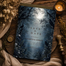 Moody Dark Woodland Wedding