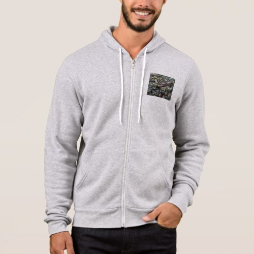 Moody Dynamic Modern Monochrome Abstract Hoodie