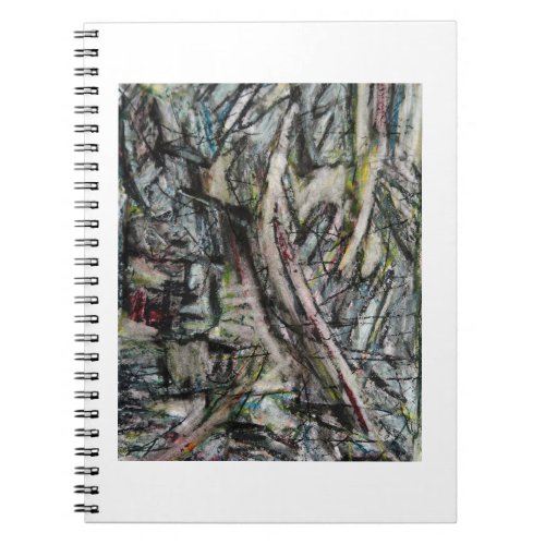 Moody Dynamic Modern Monochrome Abstract Notebook