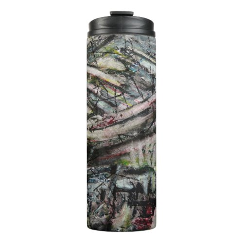 Moody Dynamic Modern Monochrome Abstract Thermal Tumbler